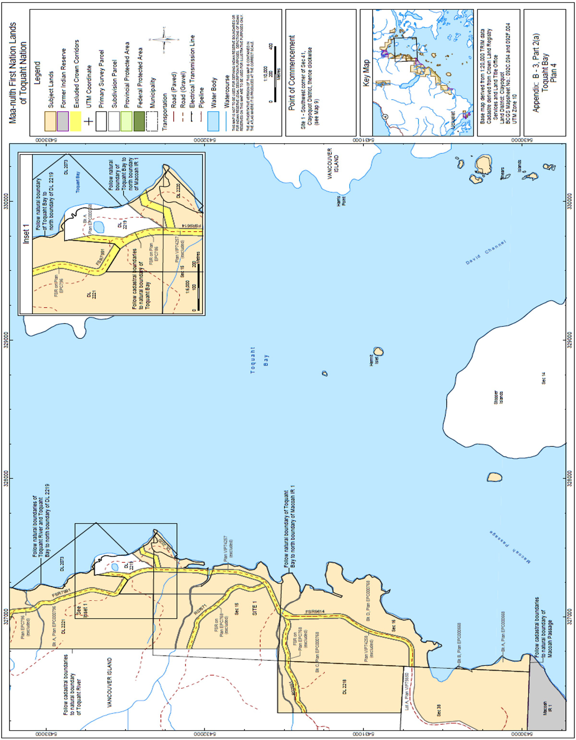 Figure 2: Toquaht Bay Plan 4 – Text version below the image